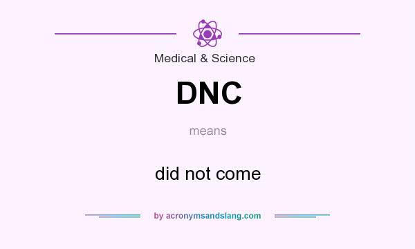 What does DNC mean? It stands for did not come