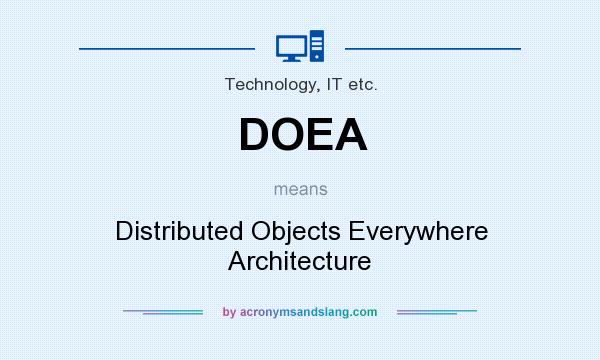 What does DOEA mean? It stands for Distributed Objects Everywhere Architecture