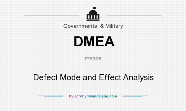 What does DMEA mean? It stands for Defect Mode and Effect Analysis