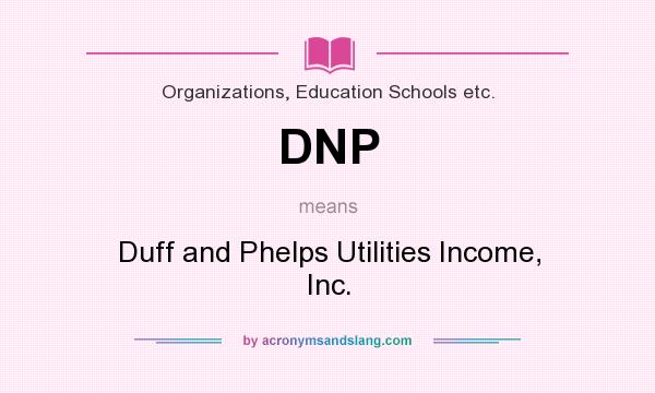 What does DNP mean? It stands for Duff and Phelps Utilities Income, Inc.