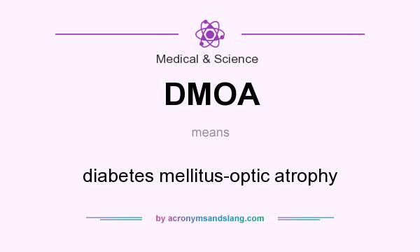 What does DMOA mean? It stands for diabetes mellitus-optic atrophy