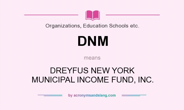 What does DNM mean? It stands for DREYFUS NEW YORK MUNICIPAL INCOME FUND, INC.