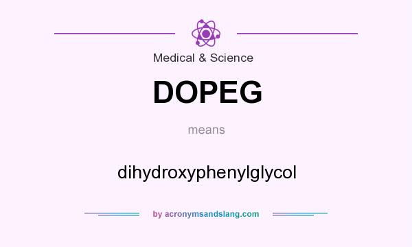 What does DOPEG mean? It stands for dihydroxyphenylglycol