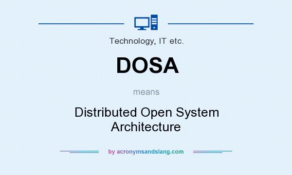 What does DOSA mean? It stands for Distributed Open System Architecture
