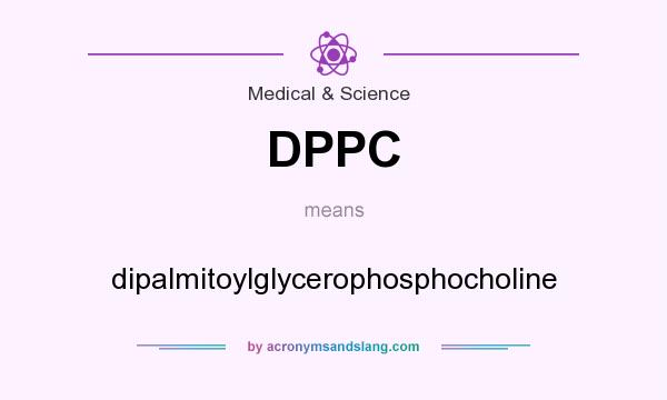What does DPPC mean? It stands for dipalmitoylglycerophosphocholine