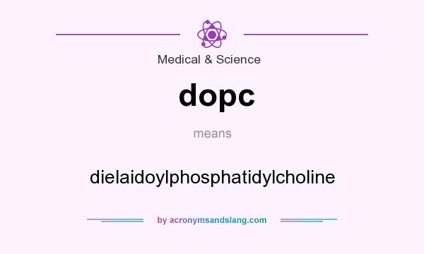 What does dopc mean? It stands for dielaidoylphosphatidylcholine