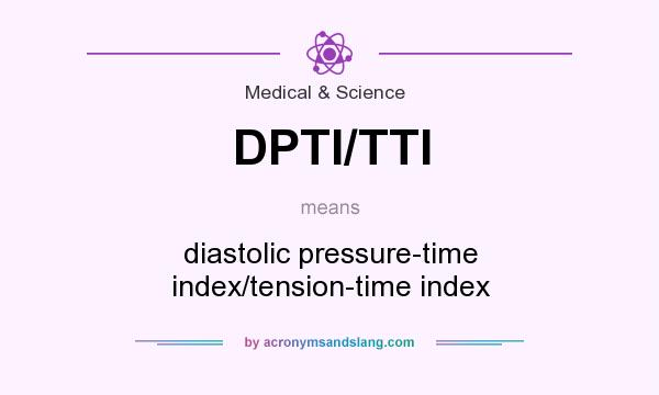 What does DPTI/TTI mean? It stands for diastolic pressure-time index/tension-time index