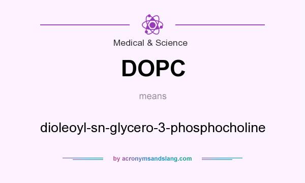 What does DOPC mean? It stands for dioleoyl-sn-glycero-3-phosphocholine