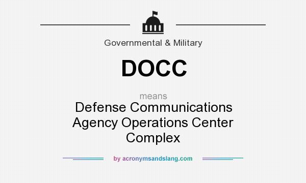 What does DOCC mean? It stands for Defense Communications Agency Operations Center Complex