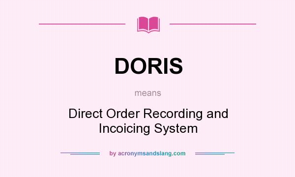 What does DORIS mean? It stands for Direct Order Recording and Incoicing System