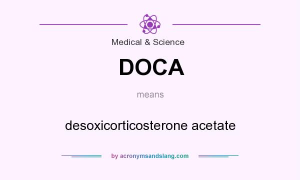 What does DOCA mean? It stands for desoxicorticosterone acetate