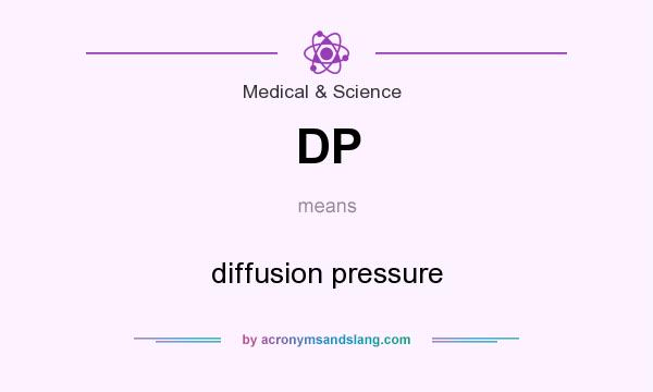 What does DP mean? It stands for diffusion pressure