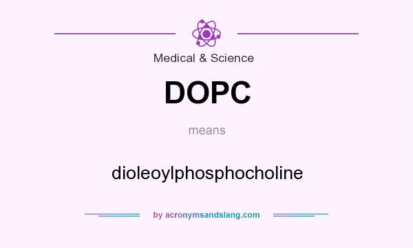 What does DOPC mean? It stands for dioleoylphosphocholine