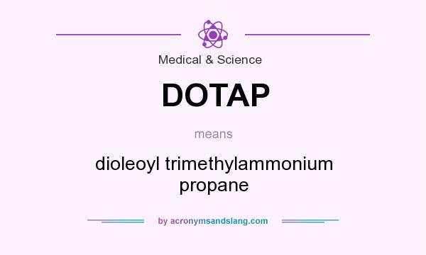 What does DOTAP mean? It stands for dioleoyl trimethylammonium propane