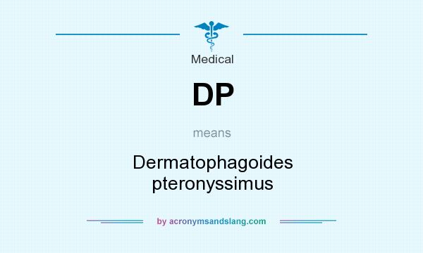 What does DP mean? It stands for Dermatophagoides pteronyssimus