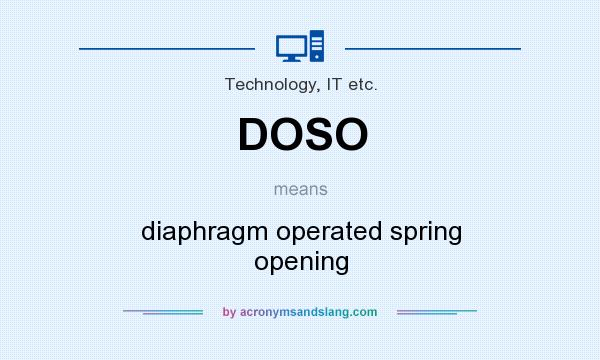 What does DOSO mean? It stands for diaphragm operated spring opening