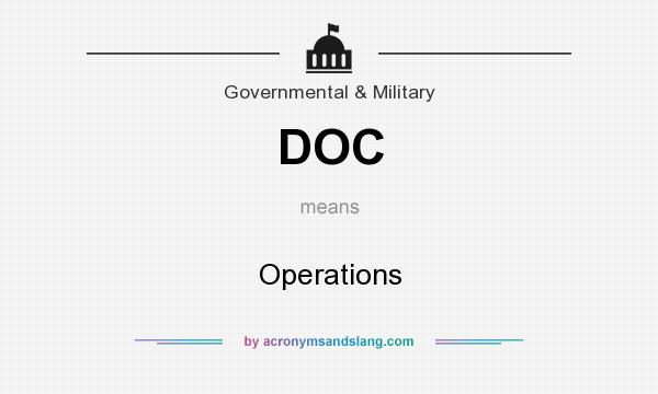 What does DOC mean? It stands for Operations