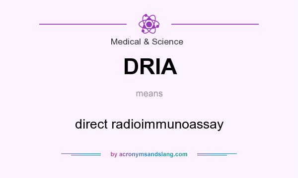 What does DRIA mean? It stands for direct radioimmunoassay