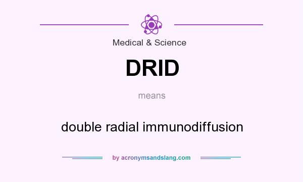 What does DRID mean? It stands for double radial immunodiffusion