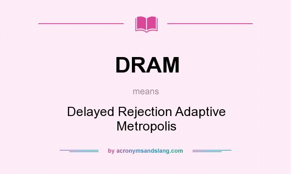 What does DRAM mean? It stands for Delayed Rejection Adaptive Metropolis