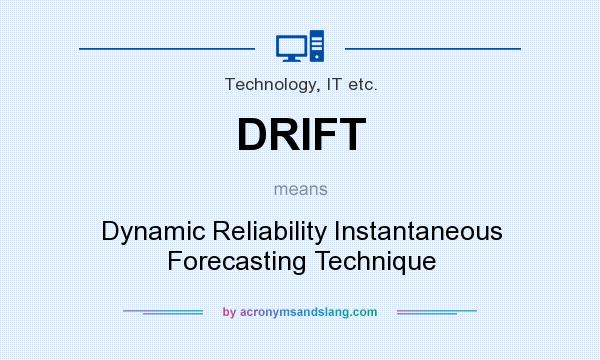 What does DRIFT mean? It stands for Dynamic Reliability Instantaneous Forecasting Technique