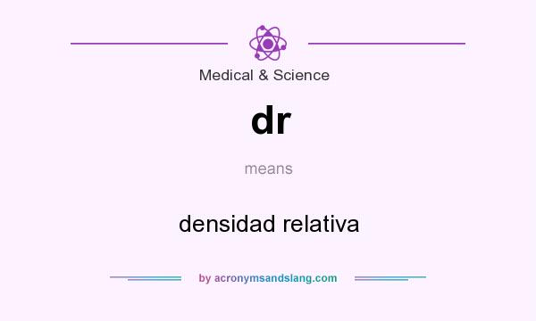 What does dr mean? It stands for densidad relativa
