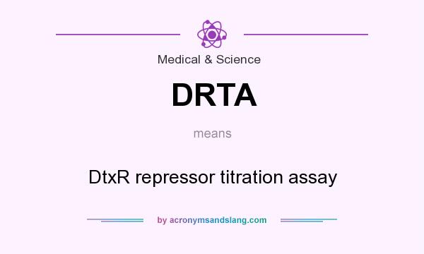 What does DRTA mean? It stands for DtxR repressor titration assay