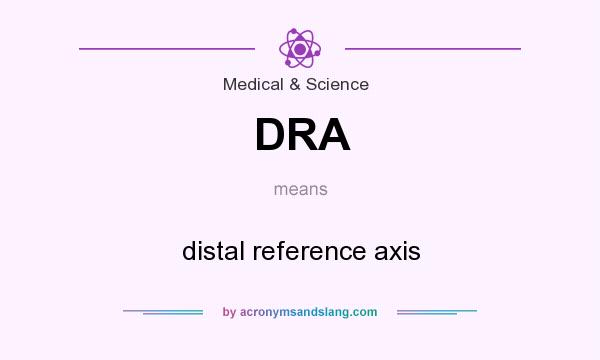 What does DRA mean? It stands for distal reference axis