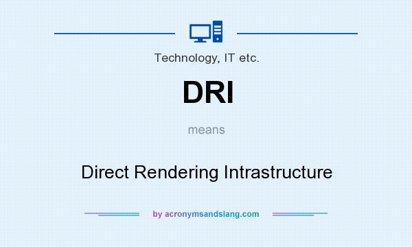 What does DRI mean? It stands for Direct Rendering Intrastructure