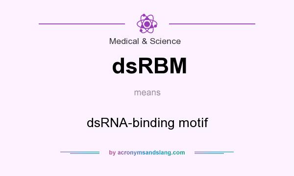 What does dsRBM mean? It stands for dsRNA-binding motif