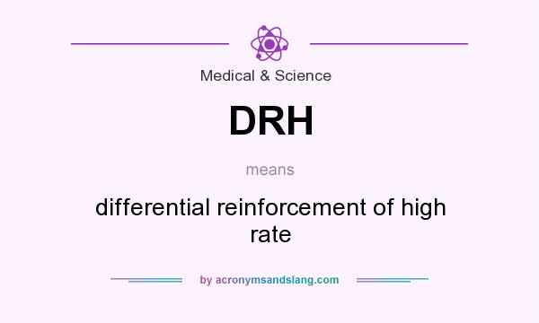What does DRH mean? It stands for differential reinforcement of high rate
