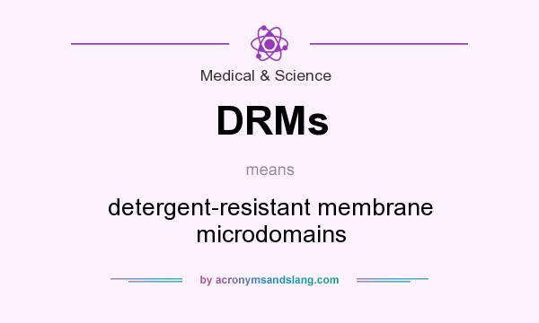 What does DRMs mean? It stands for detergent-resistant membrane microdomains