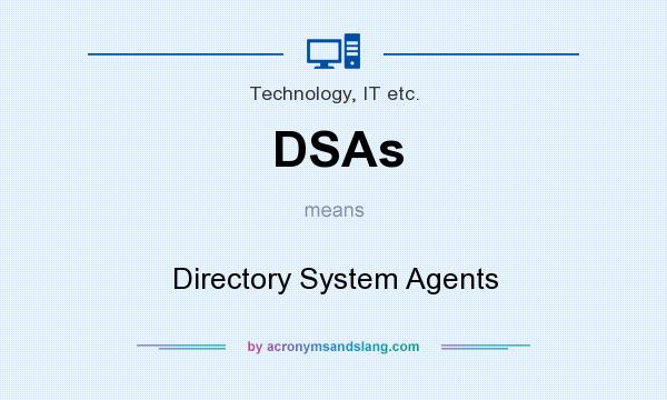 What does DSAs mean? It stands for Directory System Agents