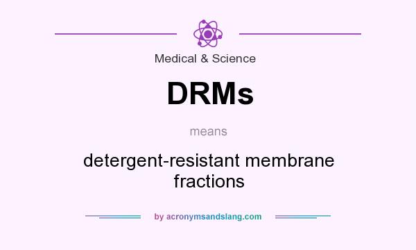 What does DRMs mean? It stands for detergent-resistant membrane fractions