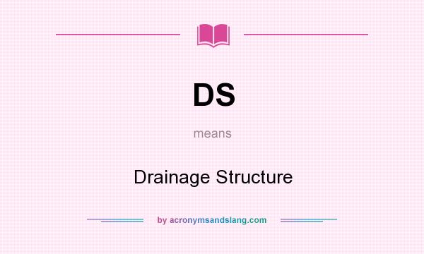 What does DS mean? It stands for Drainage Structure