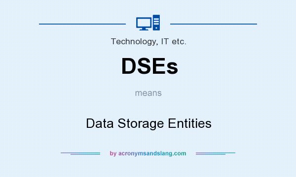 What does DSEs mean? It stands for Data Storage Entities