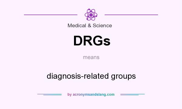 What does DRGs mean? It stands for diagnosis-related groups
