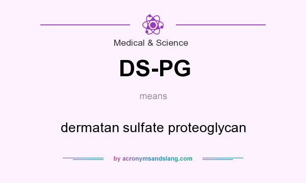 What does DS-PG mean? It stands for dermatan sulfate proteoglycan