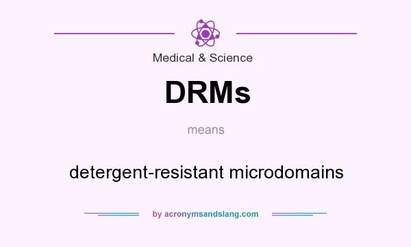 What does DRMs mean? It stands for detergent-resistant microdomains