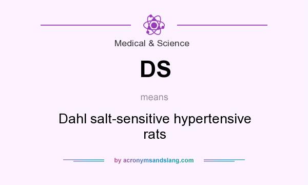What does DS mean? It stands for Dahl salt-sensitive hypertensive rats