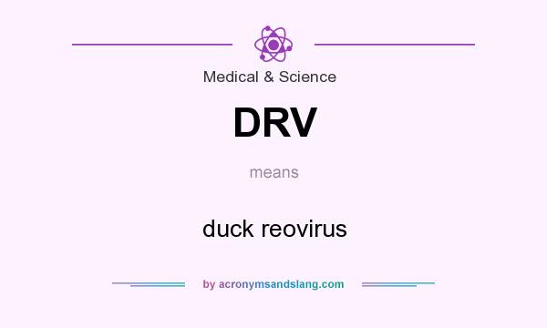 What does DRV mean? It stands for duck reovirus