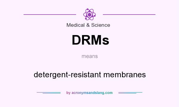 What does DRMs mean? It stands for detergent-resistant membranes