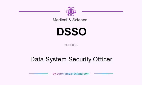 What does DSSO mean? It stands for Data System Security Officer