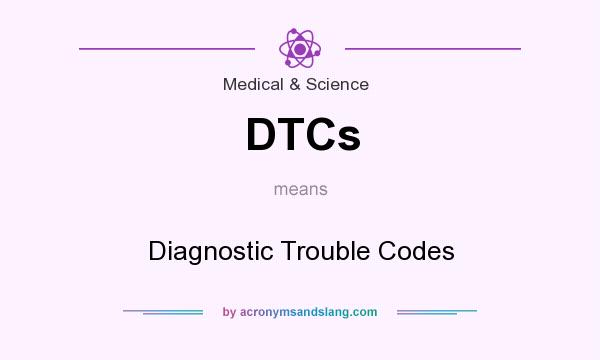 What does DTCs mean? It stands for Diagnostic Trouble Codes