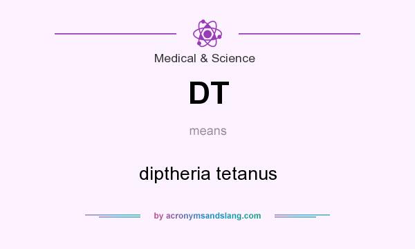 What does DT mean? It stands for diptheria tetanus