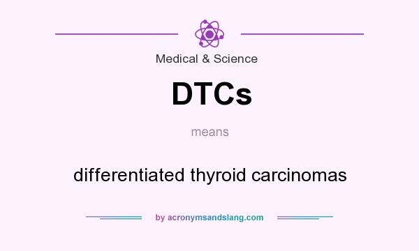 What does DTCs mean? It stands for differentiated thyroid carcinomas