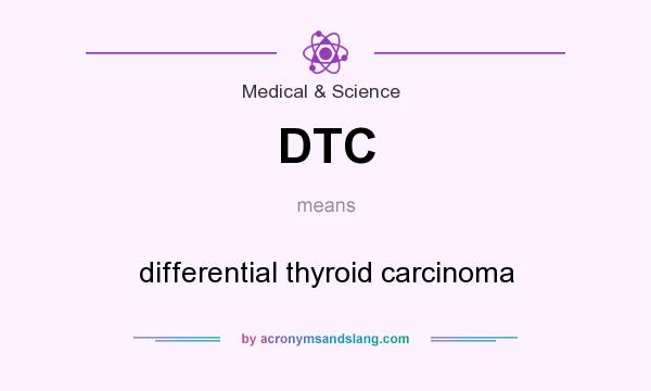 What does DTC mean? It stands for differential thyroid carcinoma
