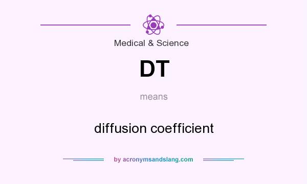 What does DT mean? It stands for diffusion coefficient