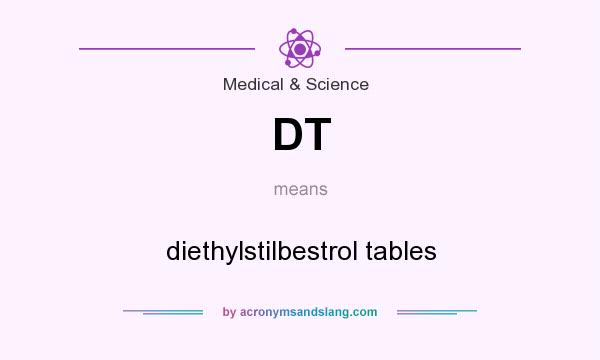 What does DT mean? It stands for diethylstilbestrol tables
