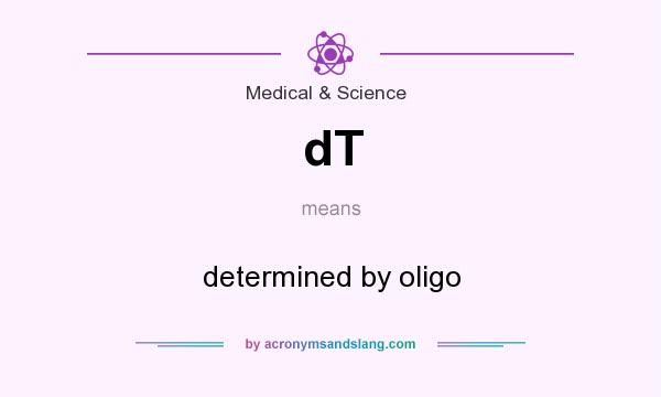 What does dT mean? It stands for determined by oligo
